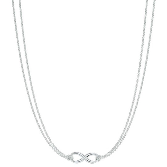 Tiffany & Co. Infinity Necklace on a Double Chain - Picture 2 of 5